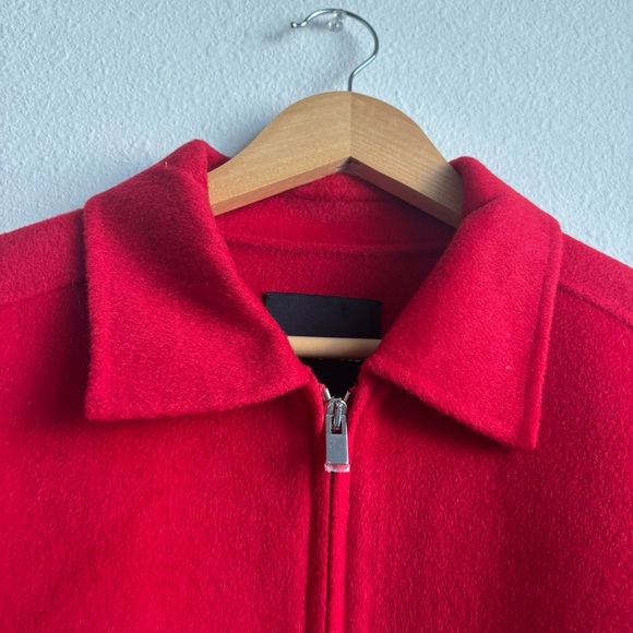 NWT Madewell Double-Faced Rounded-Sleeve Wool Blend Red Cherry Coat Jacket Med - Picture 16 of 16